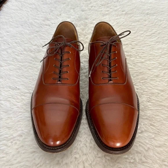 Calzoleria Harris Firenze Rich Brown Leather Oxfords size 9 - Picture 2 of 14